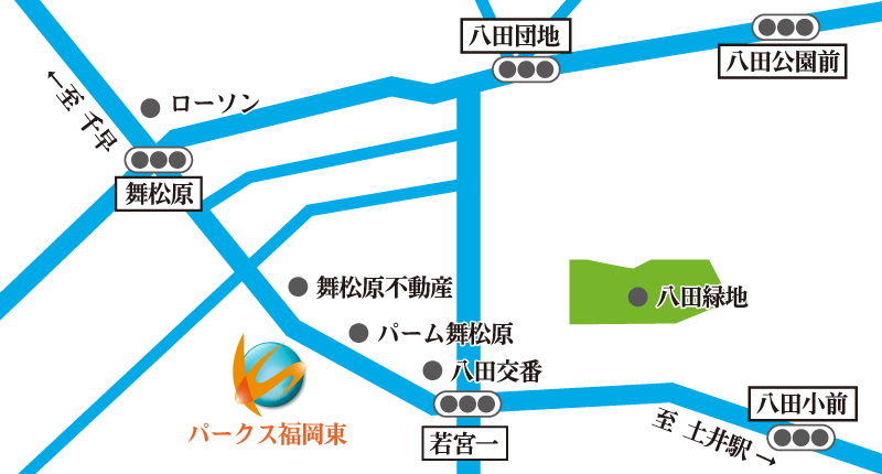 パークス福岡東地図
